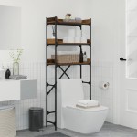 vidaXL Raft pentru mașină de spălat Lemn vechi 67 x 25 x 163 cm