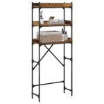 vidaXL Raft pentru mașină de spălat Lemn vechi 67 x 25 x 163 cm