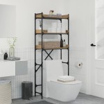 vidaXL Raft pentru mașină de spălat 67 x 25 x 163 cm Lemn compozit