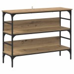 vidaXL Masă de consolă stejar artizanal 100 x 32 x 75 cm Lemn compozit