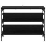 vidaXL Masă de consolă Stejar negru 100 x 32 x 75 cm Lemn compozit