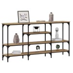 vidaXL Masă de consolă stejar artizanal 160 x 29 x 80 cm Lemn compozit