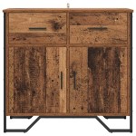 vidaXL Bufet cu sertar Lemn vechi 79.5 x 35.5 x 74.5 cm Lemn compozit