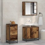 vidaXL Bufet cu sertar Lemn vechi 35.5 x 35 x 76 cm Lemn compozit