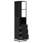 vidaXL Set de mobilier pentru baie Stejar Negru 35 x 37,5 x 166 cm