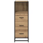 vidaXL Set de mobilier pentru baie Stejar Artizanal 35 x 37,5 x 100 cm