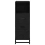 vidaXL Set de mobilier pentru baie Stejar Negru 35 x 37,5 x 100 cm