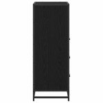 vidaXL Set de mobilier pentru baie Stejar Negru 35 x 37,5 x 100 cm