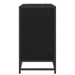 vidaXL Dulap de Baie cu ușă Stejar Negru 65 x 33 x 60 cm Lemn compozit