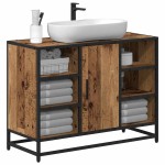 vidaXL Dulap de Baie cu raft Lemn Vechi 80 x 33 x 60 cm Lemn compozit