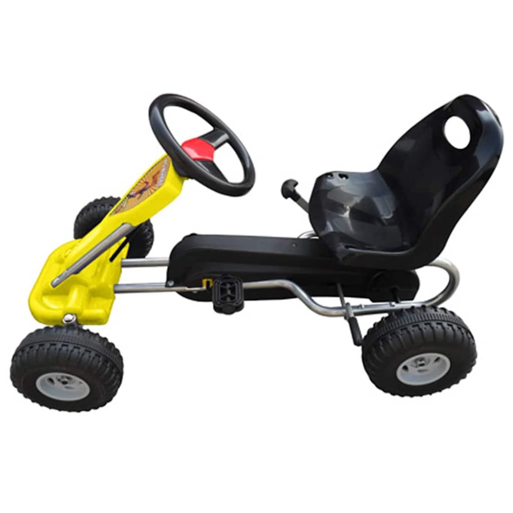 vidaXL Kart cu pedale Go Kart, galben