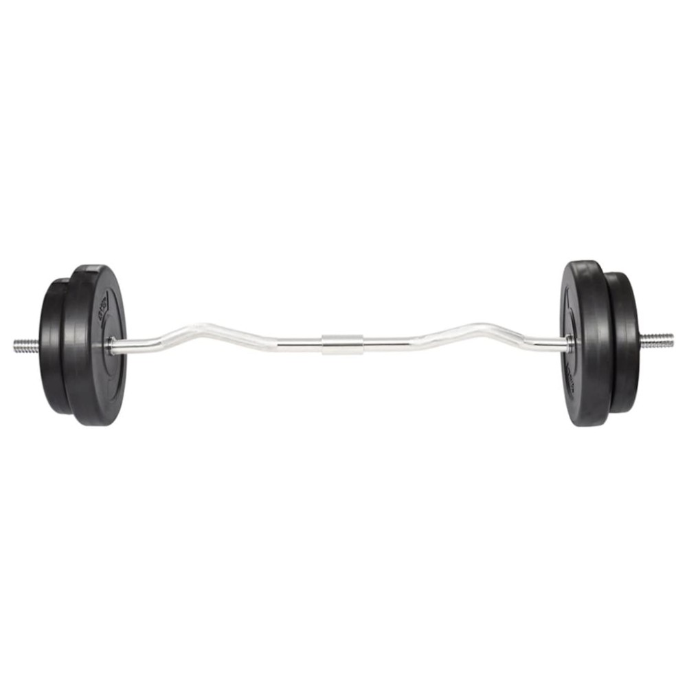 vidaXL Bară ondulată cu greutăți, 30 kg