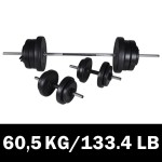 Set haltere+2 gantere 60,5kg Set haltere+2 gantere 60,5kg