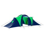 vidaXL Cort camping din material textil, 9 persoane, albastru și verde vidaXL Cort camping din material textil, 9 persoane, albastru și verde