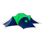vidaXL Cort camping din material textil, 9 persoane, albastru și verde vidaXL Cort camping din material textil, 9 persoane, albastru și verde