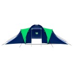 vidaXL Cort camping din material textil, 9 persoane, albastru și verde vidaXL Cort camping din material textil, 9 persoane, albastru și verde