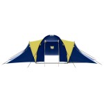 vidaXL Cort camping material textil, 9 persoane, albastru și galben vidaXL Cort camping material textil, 9 persoane, albastru și galben