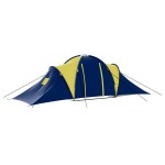 vidaXL Cort camping material textil, 9 persoane, albastru și galben vidaXL Cort camping material textil, 9 persoane, albastru și galben