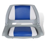 Scaun barcă cu spătar pliabil cu pernă albastru-alb 48x51x41 cm Scaun barcă cu spătar pliabil cu pernă albastru-alb 48x51x41 cm