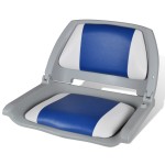 Scaun barcă cu spătar pliabil cu pernă albastru-alb 48x51x41 cm Scaun barcă cu spătar pliabil cu pernă albastru-alb 48x51x41 cm