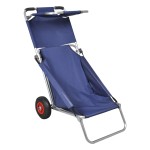 vidaXL Cărucior de plajă cu roți, portabil, pliabil, albastru vidaXL Cărucior de plajă cu roți, portabil, pliabil, albastru