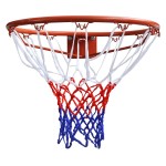 vidaXL Set coș de poartă de baschet, inel cu plasă, portocaliu, 45 cm vidaXL Set coș de poartă de baschet, inel cu plasă, portocaliu, 45 cm