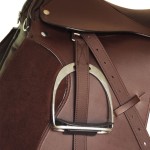 Set echitație cu șa 44,5 cm din piele naturală, Maro Set echitație cu șa 44,5 cm din piele naturală, Maro