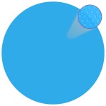 Folie solară rotundă din PE pentru piscină, 488 cm, albastru Folie solară rotundă din PE pentru piscină, 488 cm, albastru