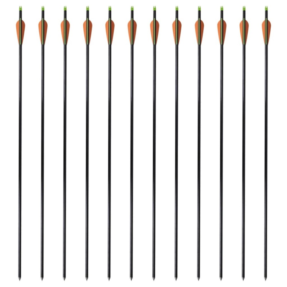 Săgeți pentru arc compus 30" 0,8 cm din fibră de sticlă, 12 buc