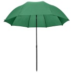 vidaXL Umbrelă pentru pescuit, verde, 240x210 cm
