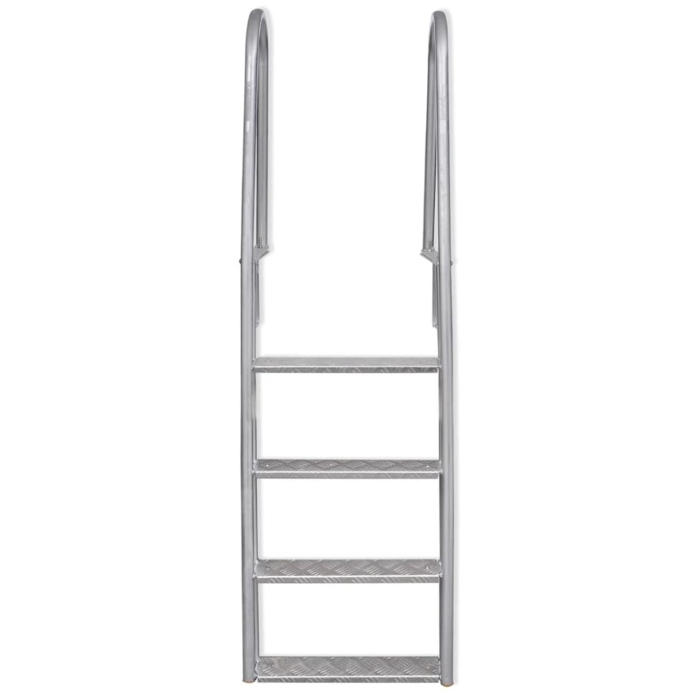 vidaXL Scară amdocare/piscină cu 4 trepte, aluminiu, 167 cm