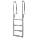 vidaXL Scară amdocare/piscină cu 4 trepte, aluminiu, 167 cm vidaXL Scară amdocare/piscină cu 4 trepte, aluminiu, 167 cm