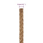 vidaXL Frânghie din iută 100% 8 mm 500 m vidaXL Frânghie din iută 100% 8 mm 500 m