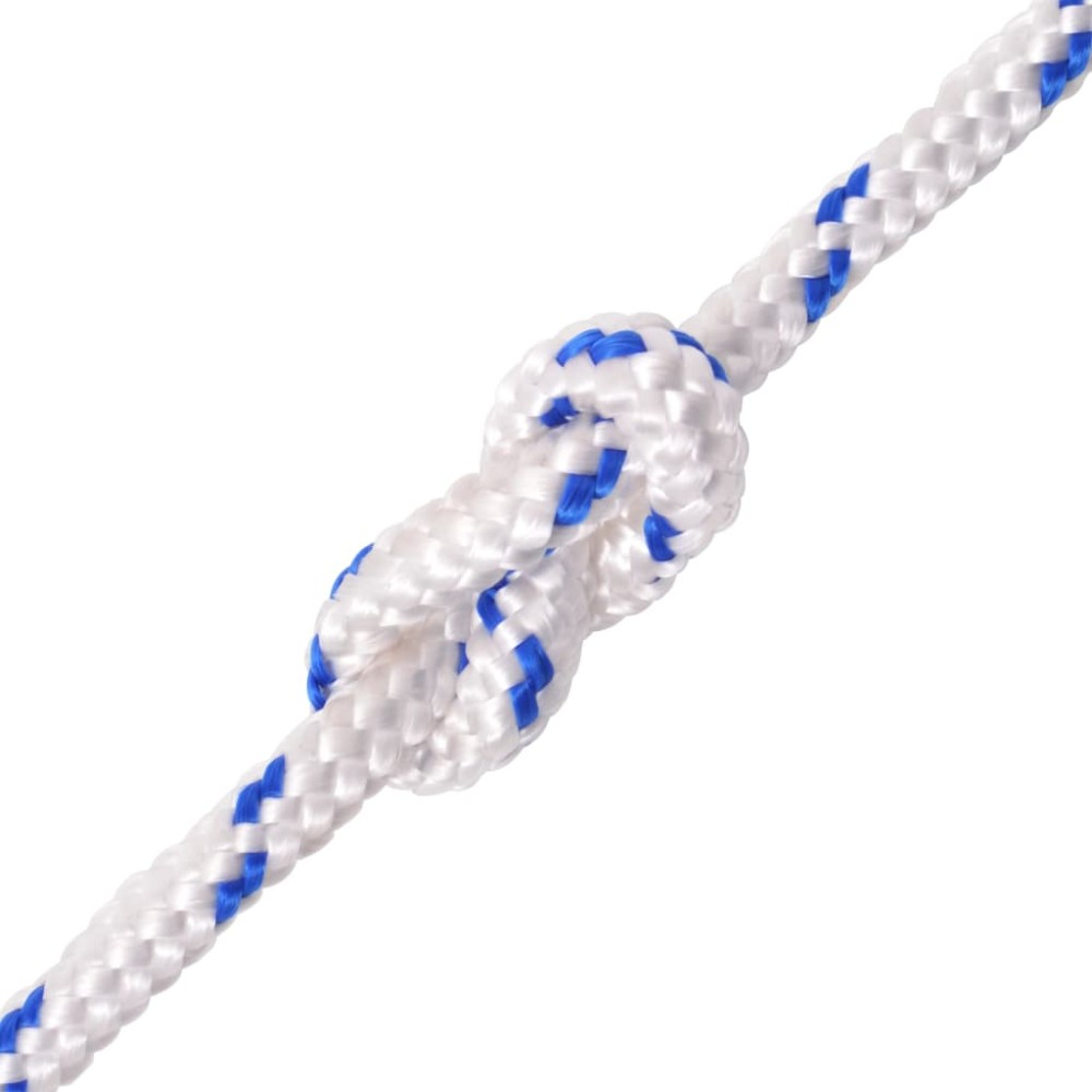 vidaXL Frânghie marinărească din polipropilenă 6 mm 100 m, alb