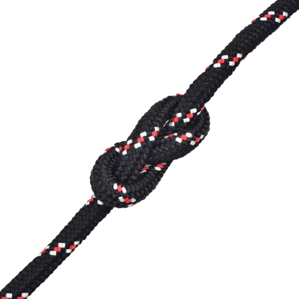 vidaXL Frânghie marinărească din polipropilenă 8 mm 100 m, negru