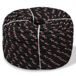 vidaXL Frânghie marinărească din polipropilenă 14 mm 50 m, negru vidaXL Frânghie marinărească din polipropilenă 14 mm 50 m, negru