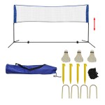 vidaXL Set fileu de badminton, cu fluturași, 300x155 cm vidaXL Set fileu de badminton, cu fluturași, 300x155 cm
