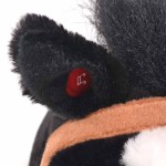 vidaXL Cal de jucărie din pluș în picioare, negru