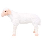 vidaXL Jucărie din pluș oaie în picioare, alb, XXL