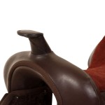 vidaXL Șa Western, căpăstru & pieptar, piele naturală, 15", maro vidaXL Șa Western, căpăstru & pieptar, piele naturală, 15", maro