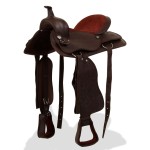 vidaXL Șa Western, căpăstru & pieptar, piele naturală, 17", maro vidaXL Șa Western, căpăstru & pieptar, piele naturală, 17", maro