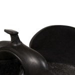 vidaXL Șa Western, căpăstru & pieptar, piele naturală, 16", negru vidaXL Șa Western, căpăstru & pieptar, piele naturală, 16", negru