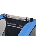 vidaXL Remorcă de bicicletă, gri și albastru, 30 kg vidaXL Remorcă de bicicletă, gri și albastru, 30 kg