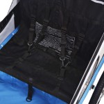 vidaXL Remorcă de bicicletă, gri și albastru, 30 kg vidaXL Remorcă de bicicletă, gri și albastru, 30 kg