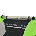 vidaXL Remorcă de bicicletă, gri și verde, 30 kg vidaXL Remorcă de bicicletă, gri și verde, 30 kg