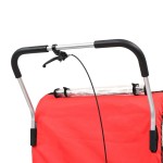 vidaXL Remorcă bicicletă & cărucior 2-în-1, negru și roșu vidaXL Remorcă bicicletă & cărucior 2-în-1, negru și roșu