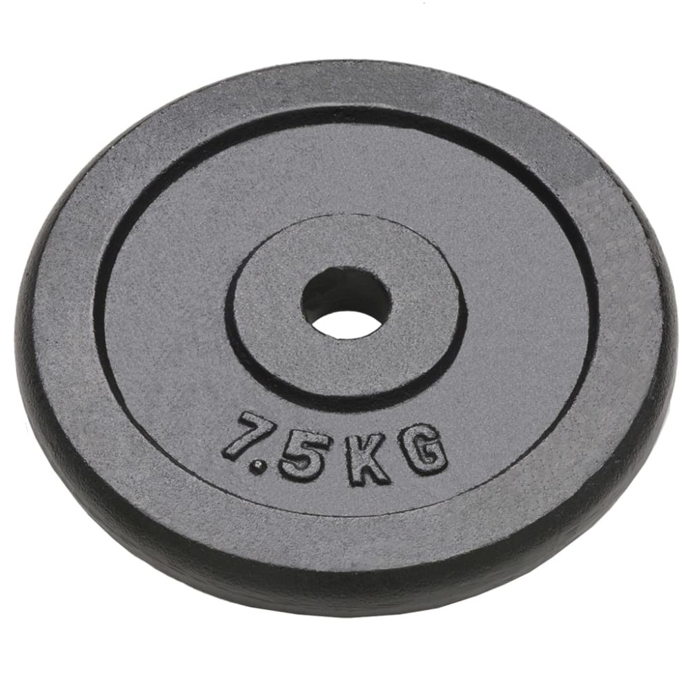 vidaXL Plăci de greutate, 4 buc., 4x7,5 kg, fontă