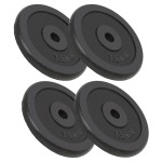 vidaXL Plăci de greutate, 4 buc., 4x7,5 kg, fontă vidaXL Plăci de greutate, 4 buc., 4x7,5 kg, fontă