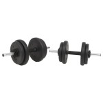 vidaXL Set de haltere și gantere 30 kg vidaXL Set de haltere și gantere 30 kg