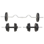 vidaXL Set de haltere și gantere, 30 kg vidaXL Set de haltere și gantere, 30 kg